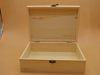 Prostokątne etui z Sosnowe drewniane pudełko ratunkowy zestaw rzemiosło biżuteria naturalne drewno, opakowania, karton odzież książka szuflady do przechowywania różnych rozmiarach