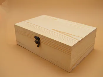 Prostokątne etui z Sosnowe drewniane pudełko ratunkowy zestaw rzemiosło biżuteria naturalne drewno, opakowania, karton odzież książka szuflady do przechowywania różnych rozmiarach