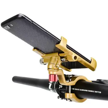 Przenośny aluminiowy 360° obrotowy rowerowa telefon uchwyt regulowany uchwyt rowerowej telefonu antypoślizgowe MTB telefon uchwyt jazda na Rowerze akcesoria
