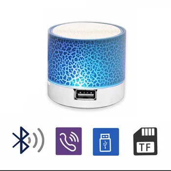 Przenośny Crack Bluetooth głośnik LED kolorowe światła głośnik do sypialni odkryty B2Cshop