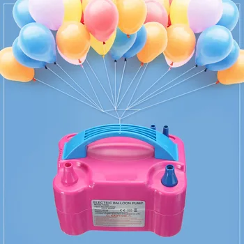 Przenośny elektryczny podwójny pompa plażowej balonu otwory Eu/US Plug dysza powietrza kompresor dmuchany elektryczny balon pompa dmuchawa powietrza