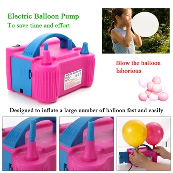 Przenośny elektryczny podwójny pompa plażowej balonu otwory Eu/US Plug dysza powietrza kompresor dmuchany elektryczny balon pompa dmuchawa powietrza
