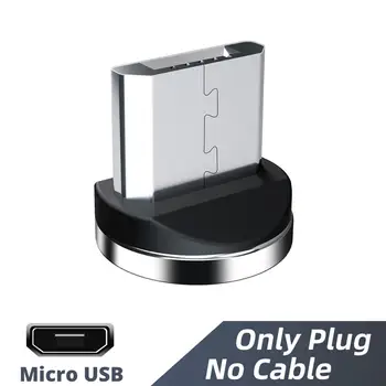 Przez cały magnetyczny kabel wtyk Type C Micro USB C 8 pin wtyczki szybkie ładowanie adapter do telefonu micro usb Type-C Magnes ładowarka zestaw ochrony wtyczkę