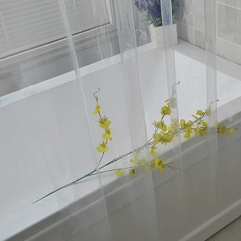 Przezroczysta zasłona do prysznica wodoodporna plastikowa przezroczysta zasłona do wanny luksusowy liniowiec łazienka formy stabilna PEVA z haczykami