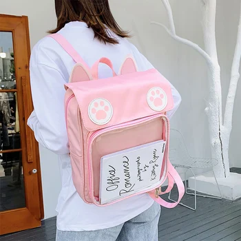 Przezroczysty plecak płótno Itabags dla kobiet torby szkolne podróże o dużej pojemności college styl Bagpack Mochila de mujer