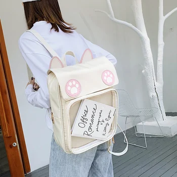 Przezroczysty plecak płótno Itabags dla kobiet torby szkolne podróże o dużej pojemności college styl Bagpack Mochila de mujer