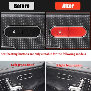 Przełącznik okna samochodu przycisk ogrzewania siedzenia nakładka dla Mercedes Benz A, B, CLA GLE GLB GLA Class W177 W247 C118 W118 W167 X247 H247