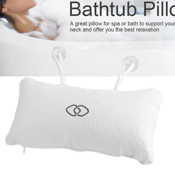 Przydatne pokładowy poduszka do wanny wanna spa poduszka dla głowy, szyi wakacje zrelaksować się w/ przyssawka z PVC wewnątrz torby Nowy 2019