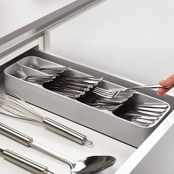 Przydatny kuchenny szuflada szuflada do przechowywania sztućców pocztowa organizator naczynia uchwyt nóż widelec łyżka zasobnik do przechowywania akcesoriów narzędzie