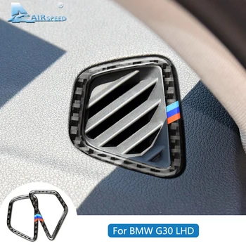 Prędkość wzgl powietrza for BMW G30 Carbon Fiber G30 Sticker BMW G30 Accessories Car Air Conditioner Outlet Frame Cover Stickers wykończenie wnętrz