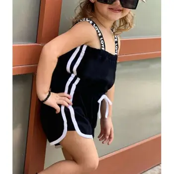 Pudcoco dziecko dziewczynka odzież z ramienia chusta crop topy, krótkie spodnie 2 szt. stroje bawełniane ubrania strój sportowy lato