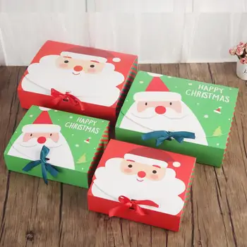 Pudełka na prezenty w wigilię bożego Narodzenia boże Narodzenie pudełko czekoladek Mikołaj papierowe pudełka drukowane, opakowania, pudełko biżuteria LX3318