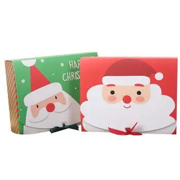 Pudełka na prezenty w wigilię bożego Narodzenia boże Narodzenie pudełko czekoladek Mikołaj papierowe pudełka drukowane, opakowania, pudełko biżuteria LX3318