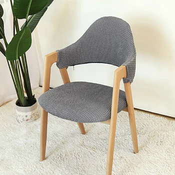 Pusty pokrowiec do krzesła miękkie w dotyku oparcie elastyczny jadalnia krzesło biuro Funda de silla Nordic Home prosty A-line krzesło pokrowiec na poduszki