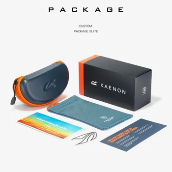 Pół-gładkie krawędzie sportowe okulary przeciwsłoneczne KAENON Polarized TR90 Thickness Lens Shades Men Brand Design Safety Gogle z oryginalnym pudełkiem