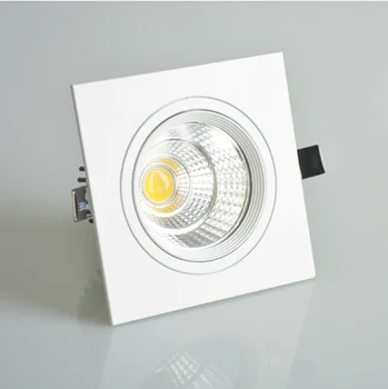 Płaski kwadratowy Dimmable LED Downlights 7W9W12W 15W18WCOB LED lampa sufitowa ciepły/zimny biały LED Spot Lights oświetlenie wewnętrzne