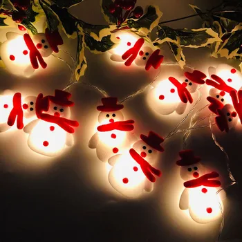Płatki śniegu Bałwan led wiersza wspaniałe światła garland choinka ozdoby lampa do domu przyjęcie Świąteczne świąteczne oświetlenie wystrój