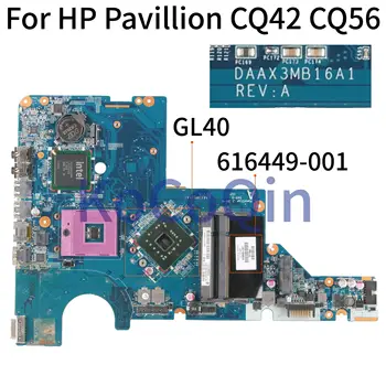 Płyta główna laptopa KoCoQin do HP Pavillion CQ42 CQ56 Core GL40 druku płyty głównej 616449-001 DAAX3MB16A1 ddr2