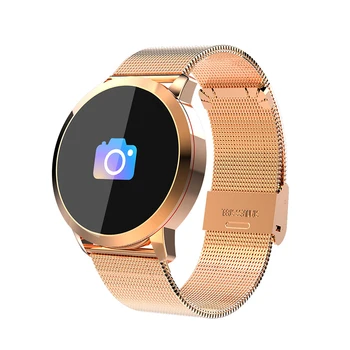 Q8 sportowy bransoletka inteligentny zegarek kolorowy ekran OLED Smartwatch Mężczyźni Kobiety moda fitness tracker ciśnienie krwi monitor rytmu serca