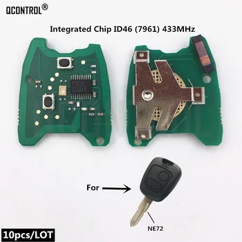 QCONTROL Car Remote Key Circuit Board dla PEUGEOT 206 207 ID46 PCF7961 elektryczny układ 433MHz Alarm Control