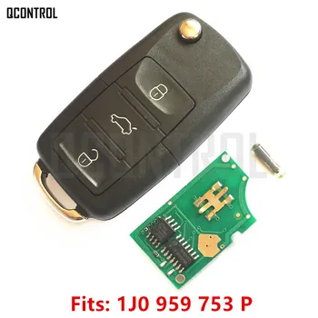 QCONTROL Car Remote Key DIY for SEAT Arosa/Ibiza/Leon/Toledo 1J0959753P/5FA009259-55 HLO 1J0 959 753 P 2002 2003 2004 2005