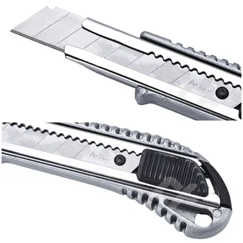 QHTITEC stop aluminium art nóż uniwersalny narzędzia tnące ostrze wytrzymały nóż narzędzie zestaw nóż do papieru Diy narzędzia ręczne