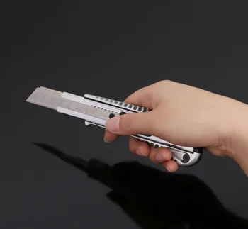 QHTITEC stop aluminium art nóż uniwersalny narzędzia tnące ostrze wytrzymały nóż narzędzie zestaw nóż do papieru Diy narzędzia ręczne