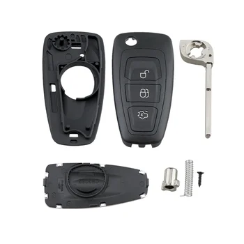QWMEND Smart Car Key Fob Case For Ford Transit Tourneo Custom 2012-2019 wymiana obudowy pilota klucz 3 przyciski