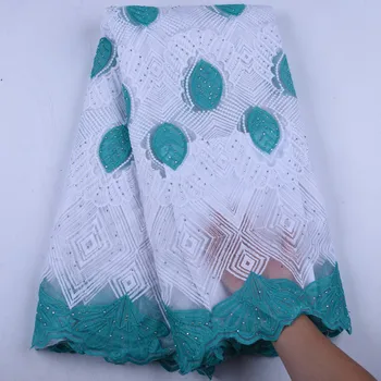 R African Blue Lace Fabric 2019 French Cord Lace Fabric Haftowane Czysta Tiulowa Koronka Tkaniny Z Kamieniami Do Ślubu Y1570