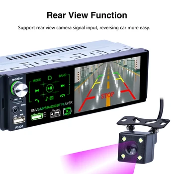 Radio samochodowe odtwarzacz MP5 1 Din P5130 Radio 4,1-calowy ekran dotykowy samochodowy stereo odtwarzacz MP5 Bluetooth RDS obsługa podwójnego mikrofonu USB