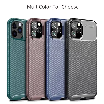Raugee Case For Iphone 11 Case Cover luksusowy włókna węglowego zderzak etui do telefonu Iphone11 11 Pro Max Funda coque 2019