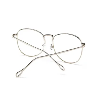 RBRARE metalowa Okrągła oprawa do okularów dla kobiet wielkie przewymiarowany okulary do czytania ramki płaskie lustro mężczyźni i kobiety, duża ramka lustro Gafas