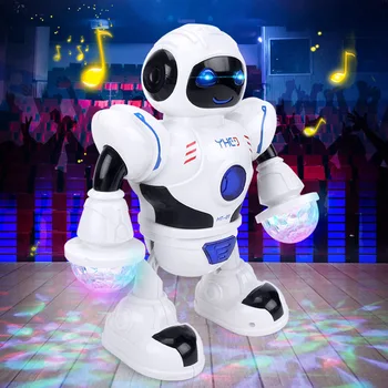 RC Robot Smart Action Walk Sing Dance Robot Led Light Music Dance Robot zabawki dla chłopców dzieci prezent na Urodziny