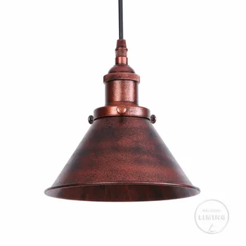 Rdza Loft Vintage Przemysłowe Wisząca Nordic Retro Żelaza Światła Edison Lampa Lampa Lampa Do Cafe-Bar Domowego Oświetlenia