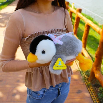 Realistyczne zabawki różowy pingwin pluszowe zabawki uzależniony pingwin miękka lalka dziecięca zabawka rzucić poduszkę zabawka prezent na urodziny h0129