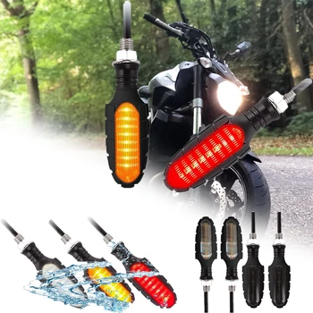 REALZION LED motocykl ostrzegawczy sygnał skrętu os tylna lampa migacz wskaźnik bieżącej wody tarcza tylna zespolona z dekoderem
