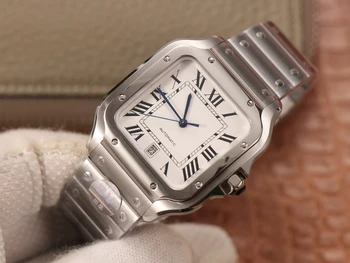 Replika zegarek męski nowy Cartier- (męski duży) obudowa: 316 materiał dial duży biała tarcza wysokiej jakości męski zegarek nowy, luksusowy marki