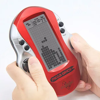 Retro klasyczny ręczny Tetris konsola przenośna dla dzieci mini nostalgiczny wbudowany 26 gier na duży ekran Tetris automat