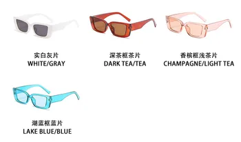 Retro prostokątne okulary przeciwsłoneczne damskie męskie Luksusowe markowe steam punk odcienie hippie Y2k kwadratowe markowe okulary do oczu Oculos De Sol Y2K