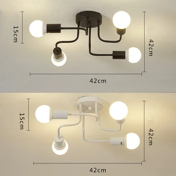 Retro przemysłowe led lampa sufitowa napięcie mocowanie żelazna rura 4 głowicy lampy do sypialni, salonu, jadalni lampy