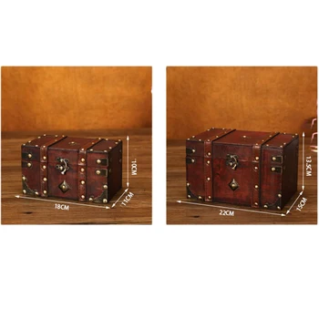 Retro skarb vintage drewniane pudełko do przechowywania antyczny styl biżuterii organizator do szkatułki biżuteria biżuteria pudełko