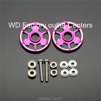 RFDTYGR Light Strong Aluminum 19mm Rollers Self-made For Parts Tamiya MINI 4WD 19mm colored Aluminum Guide-Wheel D037 2 kpl./lot