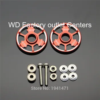 RFDTYGR Light Strong Aluminum 19mm Rollers Self-made For Parts Tamiya MINI 4WD 19mm colored Aluminum Guide-Wheel D037 2 kpl./lot