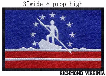 Richmond, Virginia USA Flag embroidery patch 3