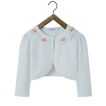 RL Princess Wear odzież dla dziewczynek sweter biały różowy płaszcz z długim rękawem odzież Dziecięca 2 3 4 6 8 10 lat