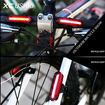 Rowerowa lampa Led wielokrotnego ładowania USB COB rower górski lampa tylna zespolona lampa tylna MTB wodoodporny ostrzeżenie bezpieczeństwa lampa tylna rower
