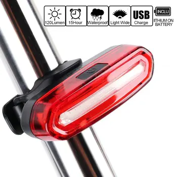 Rowerowa lampa Led wielokrotnego ładowania USB COB rower górski lampa tylna zespolona lampa tylna MTB wodoodporny ostrzeżenie bezpieczeństwa lampa tylna rower