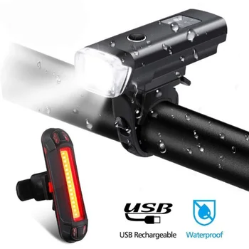 Rowerowa światło przedni reflektor rowerowy światło z akumulatorem 1200mAh USB Akumulator latarka rowerowa lampa 350 lumenów led czujnik
