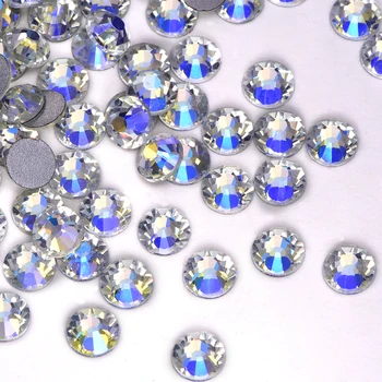 Rozmiar mieszanki SS3-SS30 szkło kryształowe bez poprawek rhinestone rhinestone połysk flatback dżetów diamentowe ozdoby do paznokci B3577