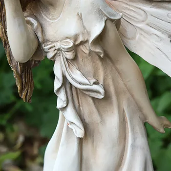 Różowa Dziewczyna Kwiat Bajki Anioł Charakter Żywicy Europejski Kreatywne Dekoracje Z Żywicy Rękodzieło Rzeźba Rzeźba Dekoracji Ogrodu